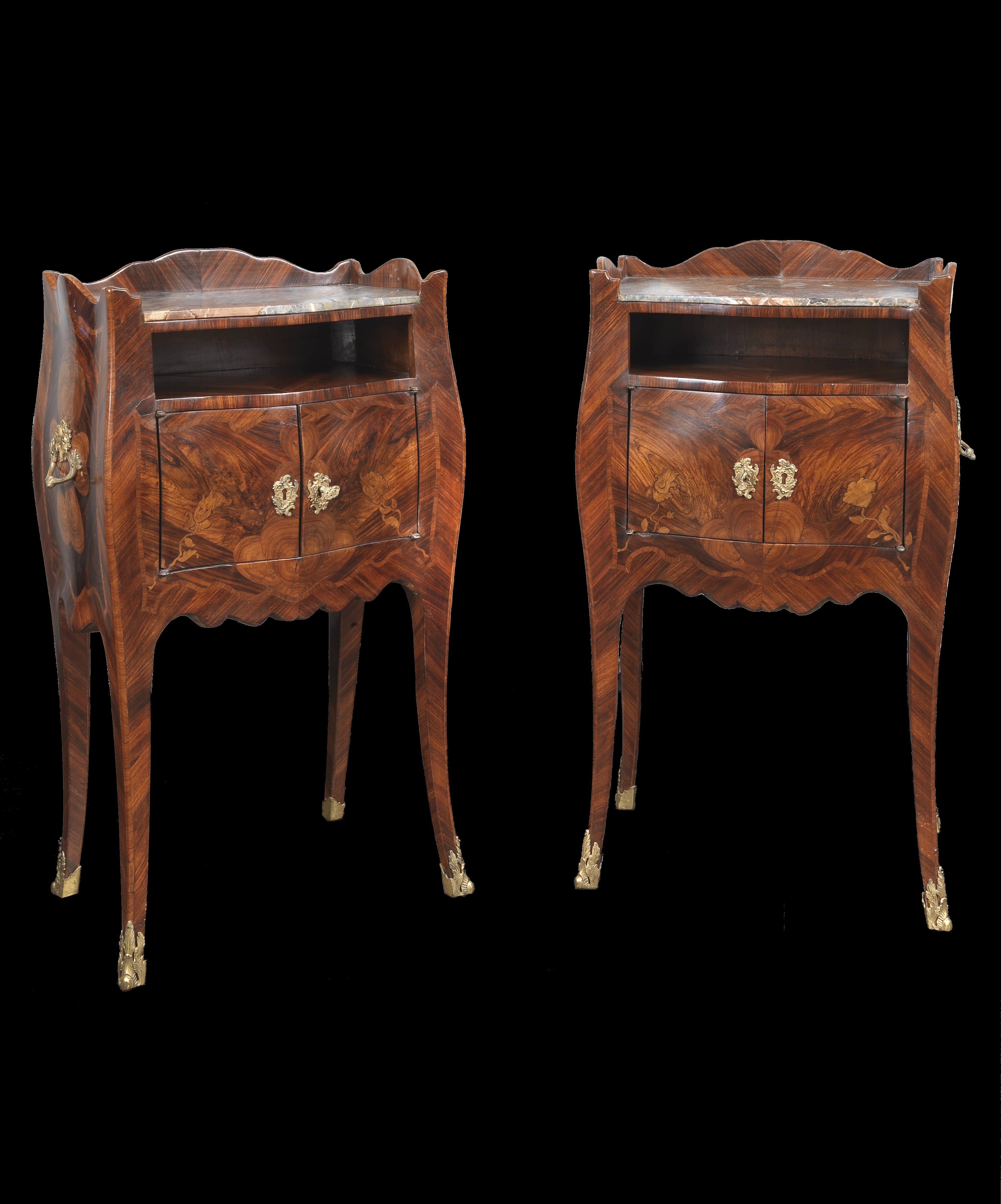 Coppia di comodini piano in marmo - Genova, periodo Luigi XV