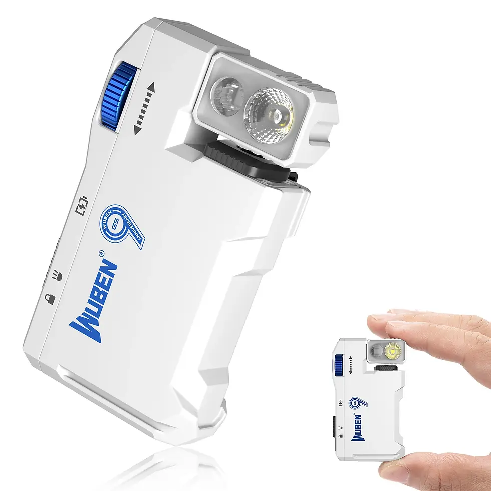 Thumbnail: Rechargeable EDC Flashlight, 400 Lumens Dual Light Sources Mini Flashlight