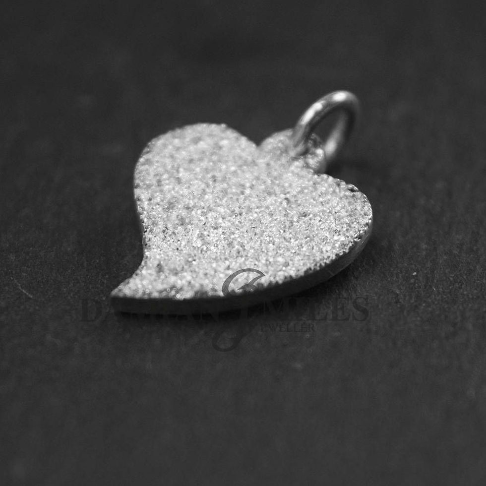Silver heart Pendant. Fine Silver Heart.
