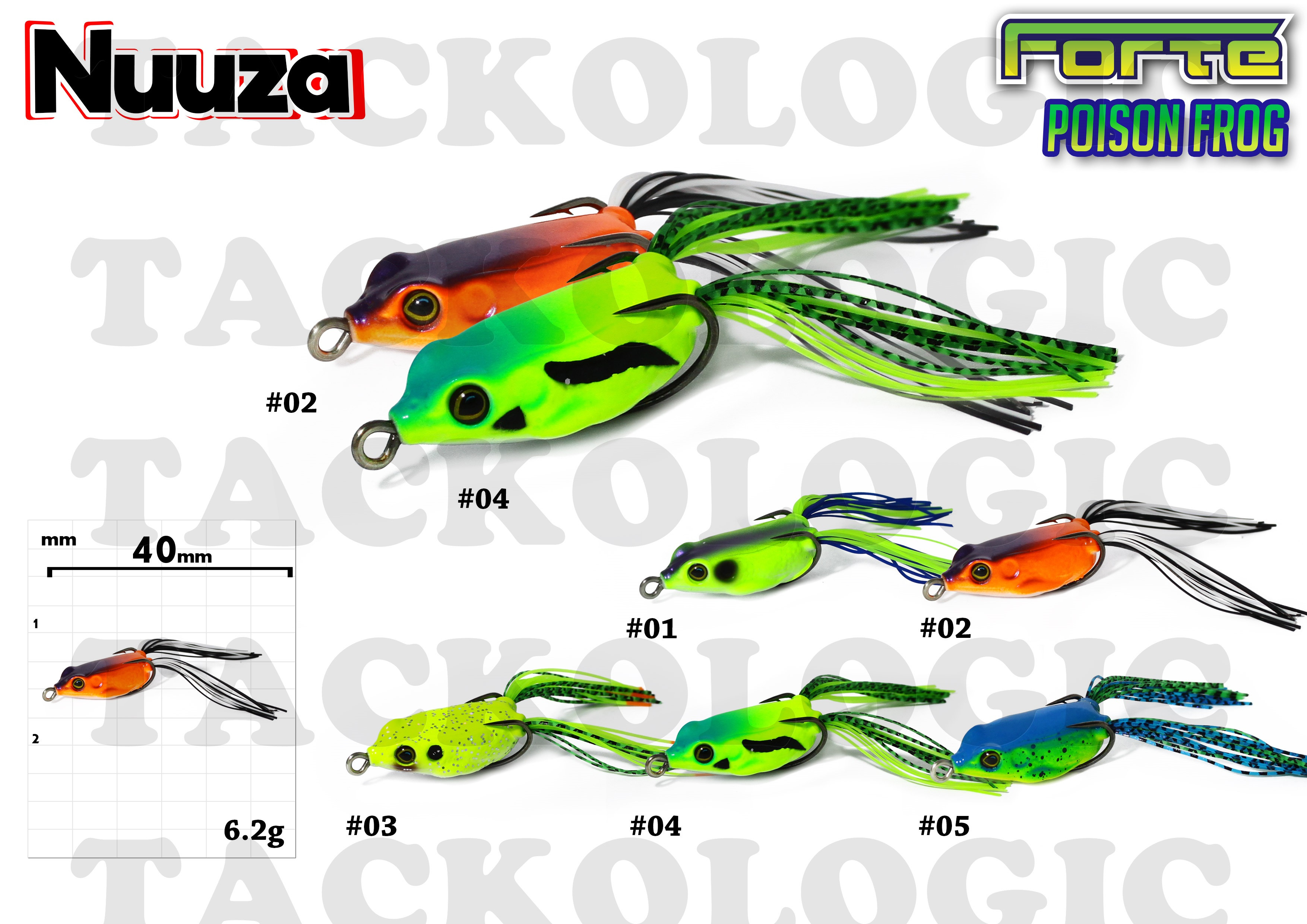 Forte Nuuza Frog, Weedless 50mm