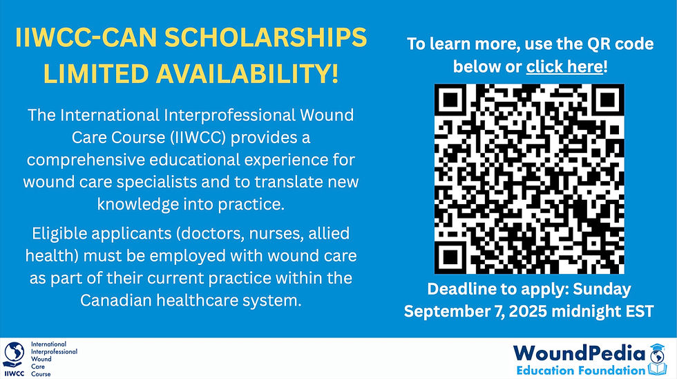 Apply Now! IIWCC-CAN Scholarships Applications Open to all Canadian Healthcare Professionals