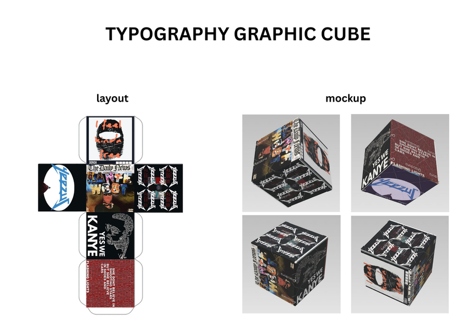 typography graphic cube