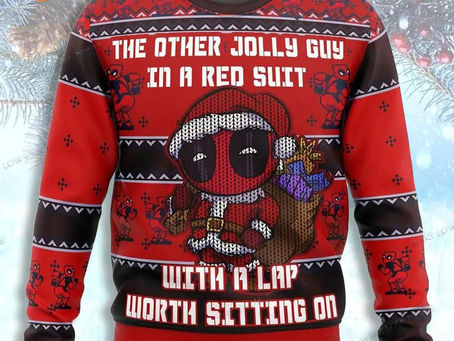 Get in the Festive Spirit with a Deadpool Christmas Sweater - The Perfect Blend of Holiday Cheer and