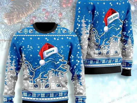 Unleash Your Holiday Roar with the Perfect Detroit Lions Christmas Sweater!