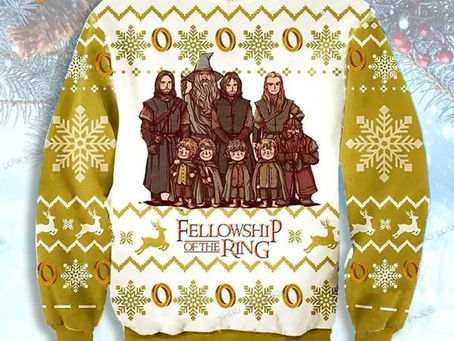 Unleash Your Inner Hobbit with the Ultimate Lord of the Rings Ugly Christmas Sweater!