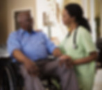 Caregiver with patient
