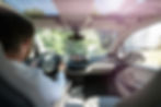 Vue intérieure de la voiture