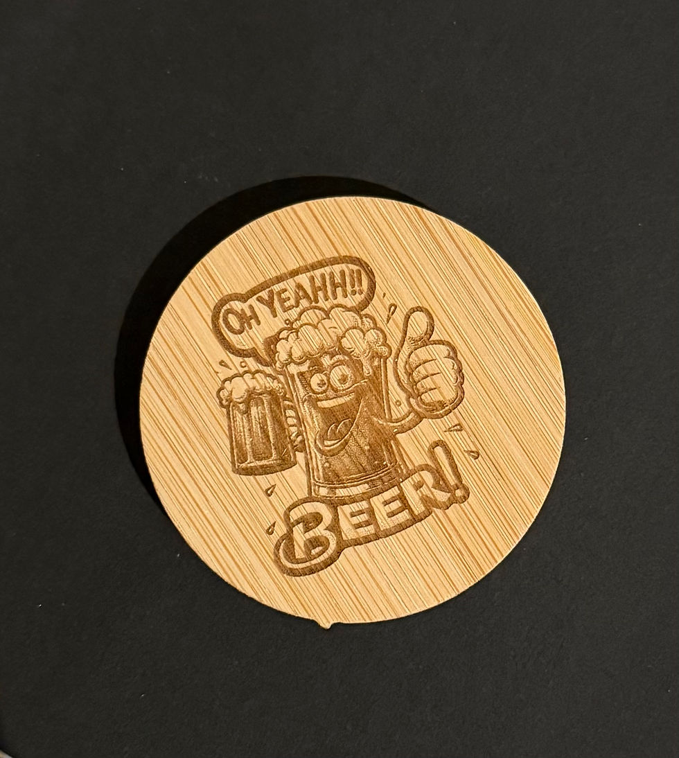Round Wooden Personalised Engraved Bottle Opener