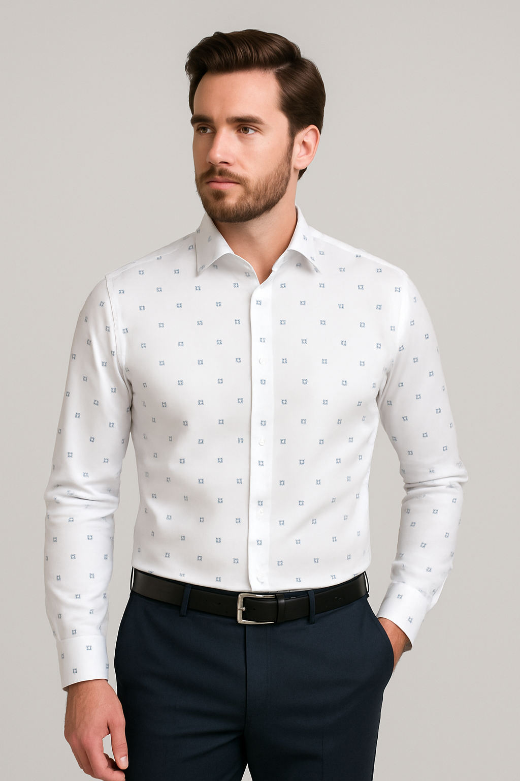 Camisa con Diseño Geométrico