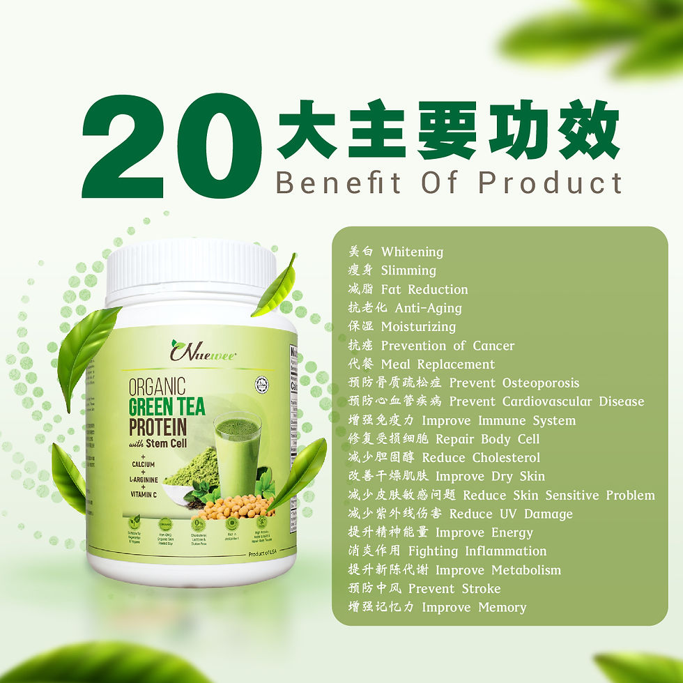 Thumbnail: Nuewee Organic Green Tea Protein with Stem Cell 1Kg
