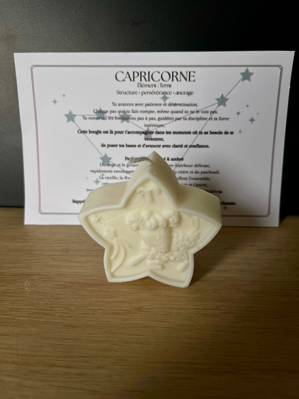 Miniature : Bougie moulée astrologie capricorne