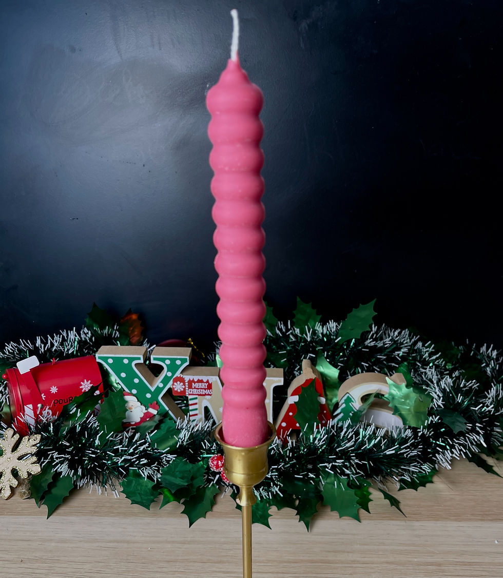 Bougie chandelle rouge