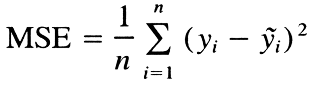 Mean squared error formula
