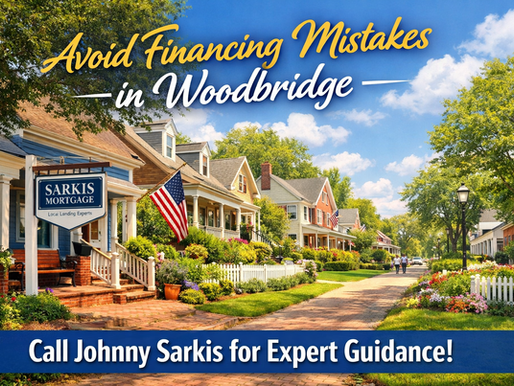 Welcoming Woodbridge VA neighborhood with homes and local lender office, highlighting financing guidance and real estate expertise by Johnny Sarkis in Woodbridge, Virginia.