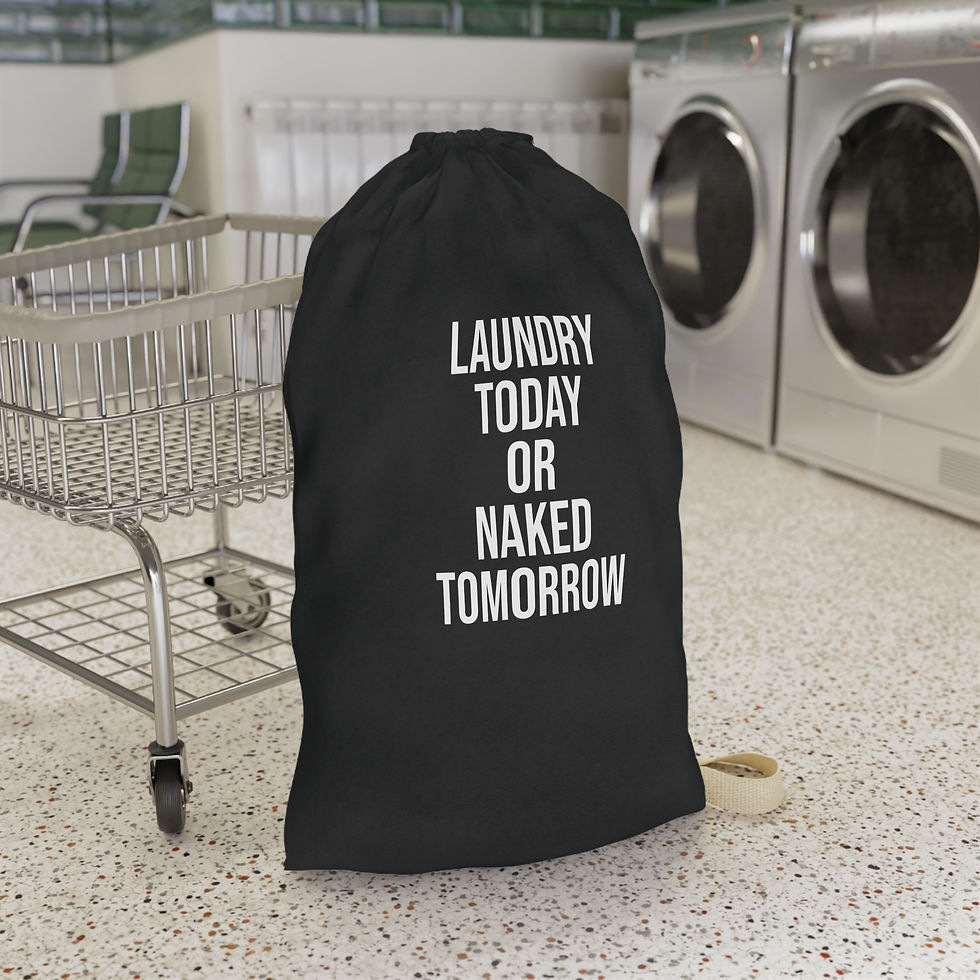 Thumbnail: Laundry Today or Naked Tomorrow Drawstring Hamper