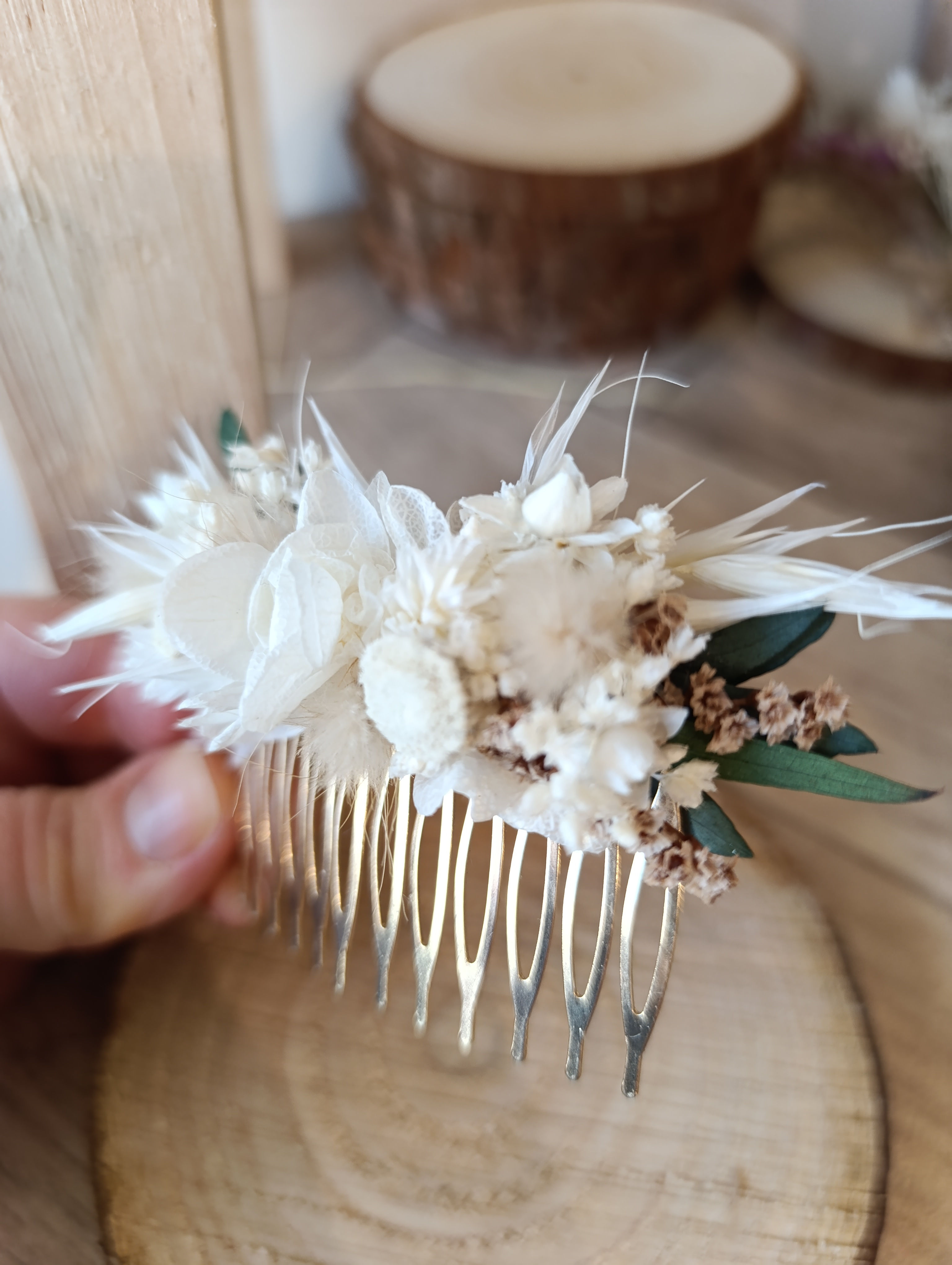 Peigne Fleuri Nature sur commande