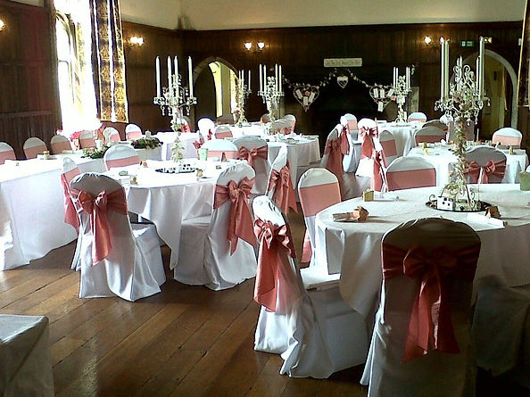 Dusky pink taffeta sashes
