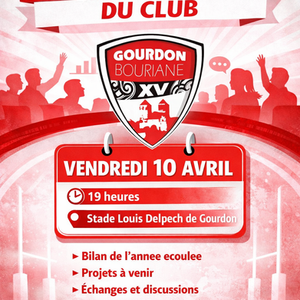 L'assemblée Générale sera le vendredi 10 avril.