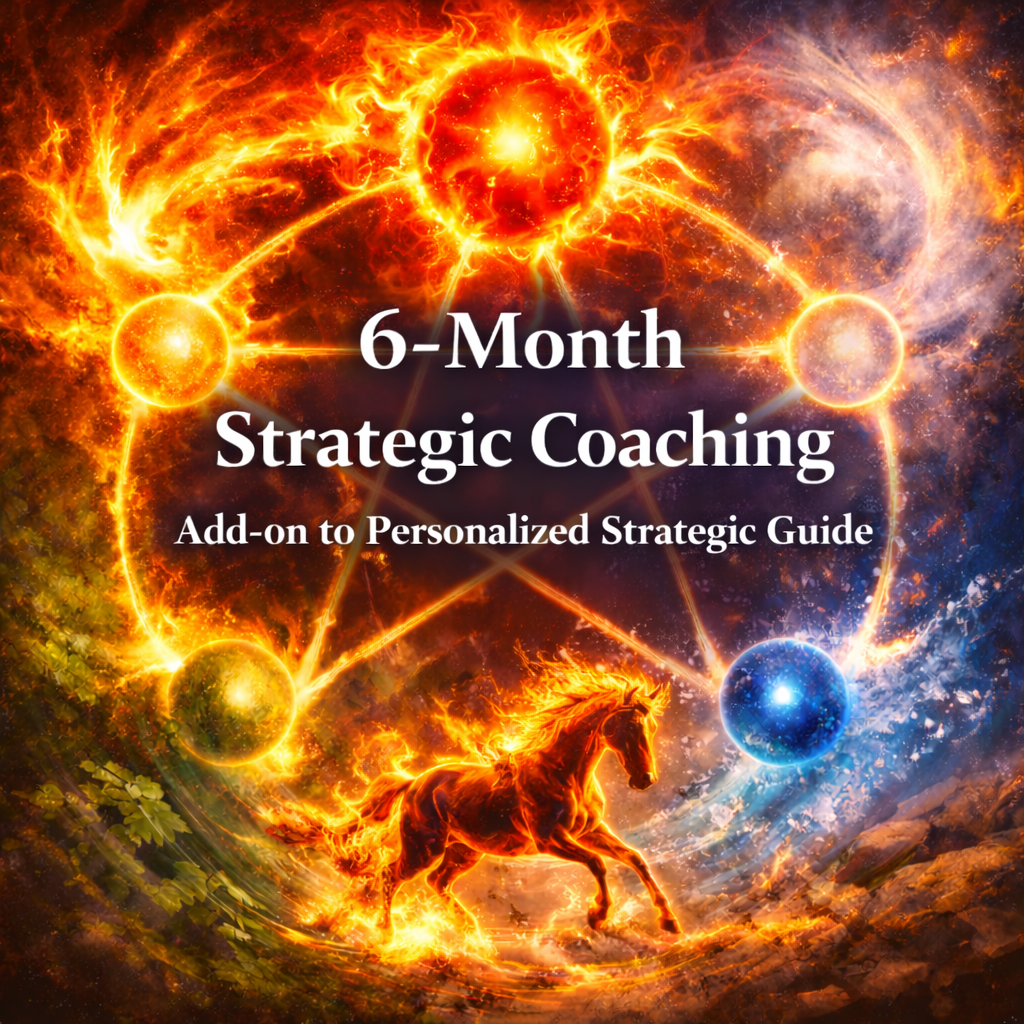 Fiery horse, 6-Month Strategic Coaching, Personalized Strategic Guide add-on.