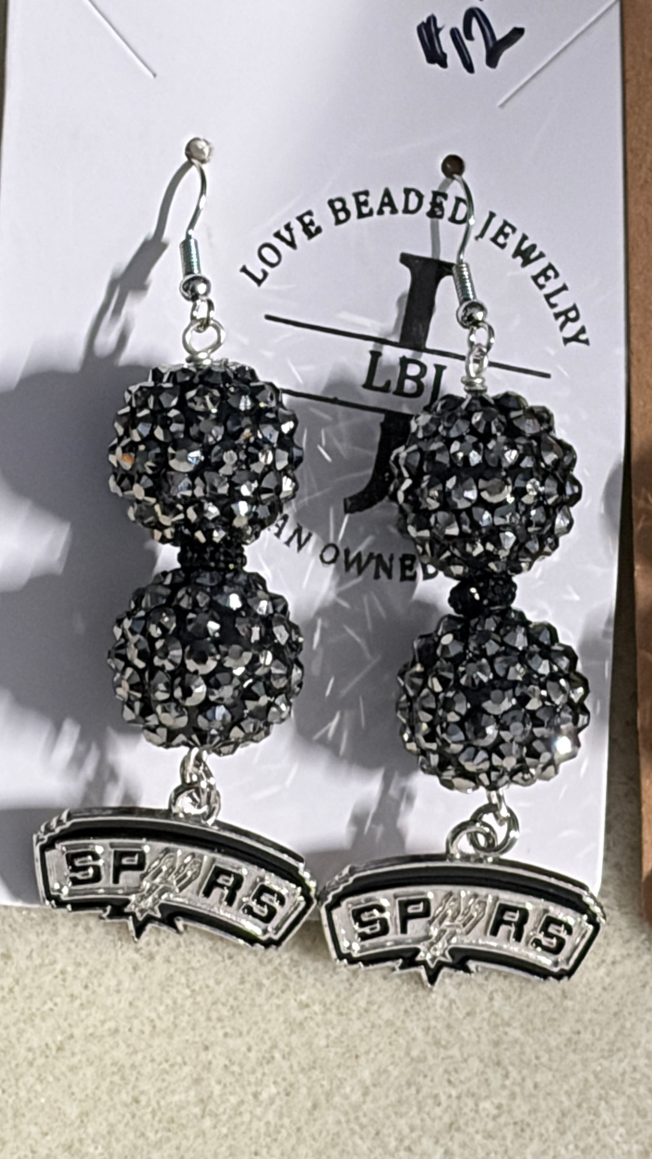 Spurs Theme Earrings 