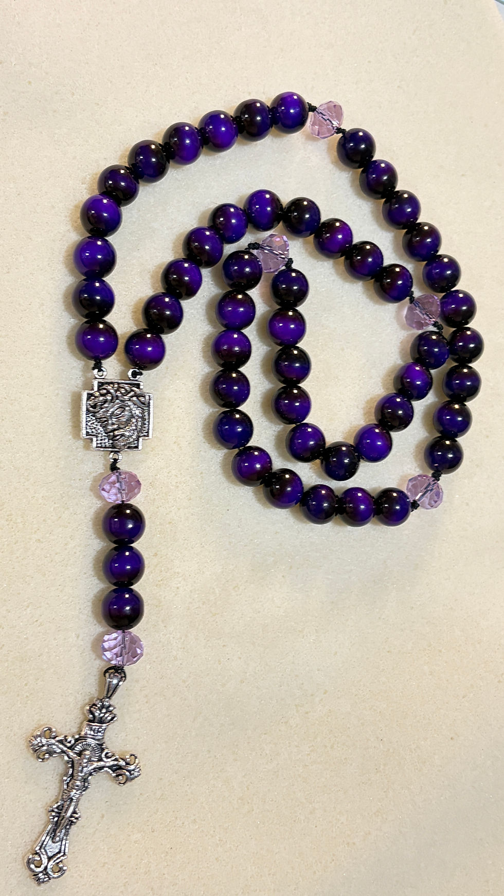 Thumbnail: Lavender and Dark Purple Rosary 