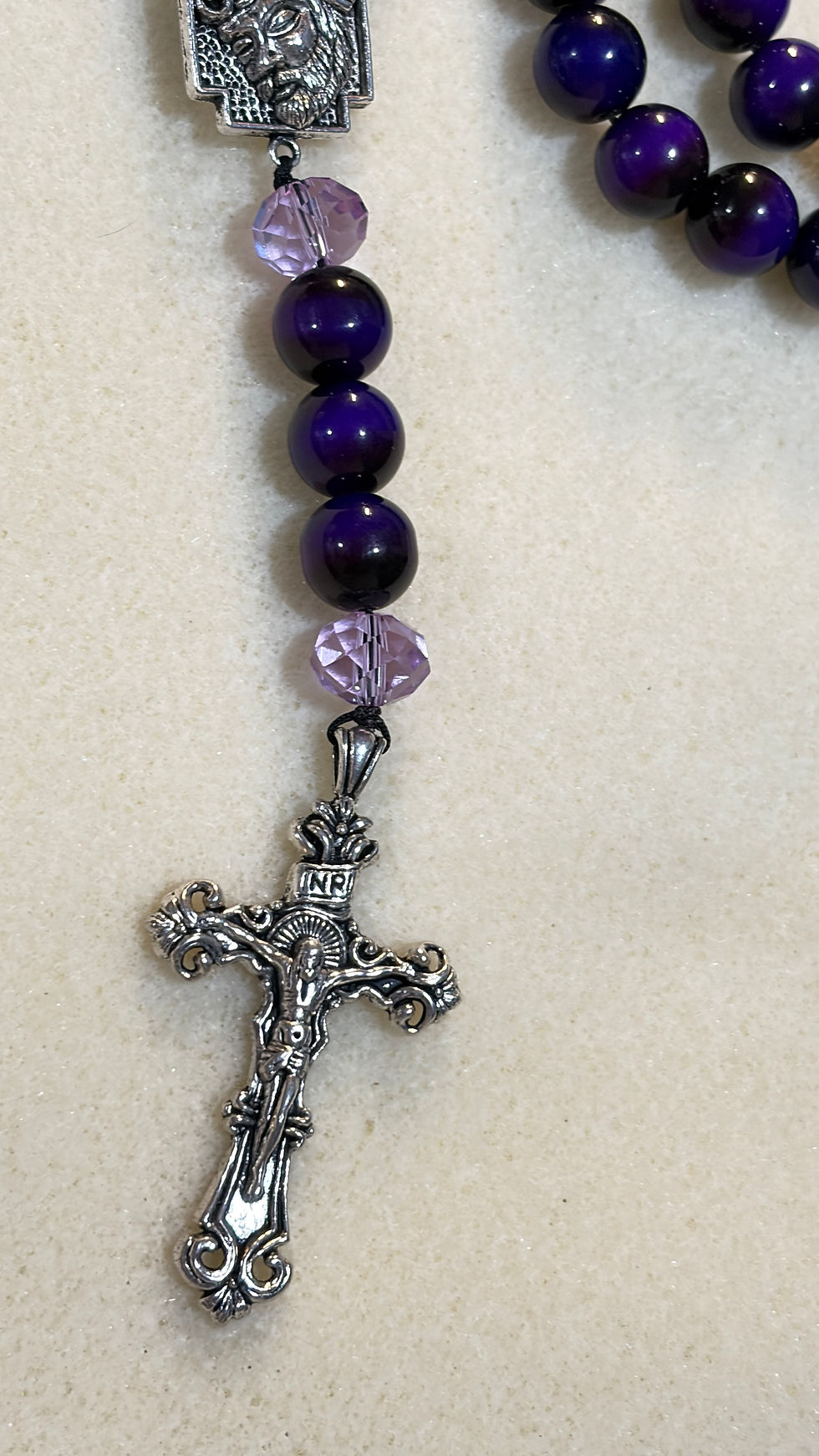 Thumbnail: Lavender and Dark Purple Rosary 