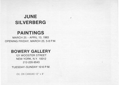 (2)June Silverberg BG show announcement