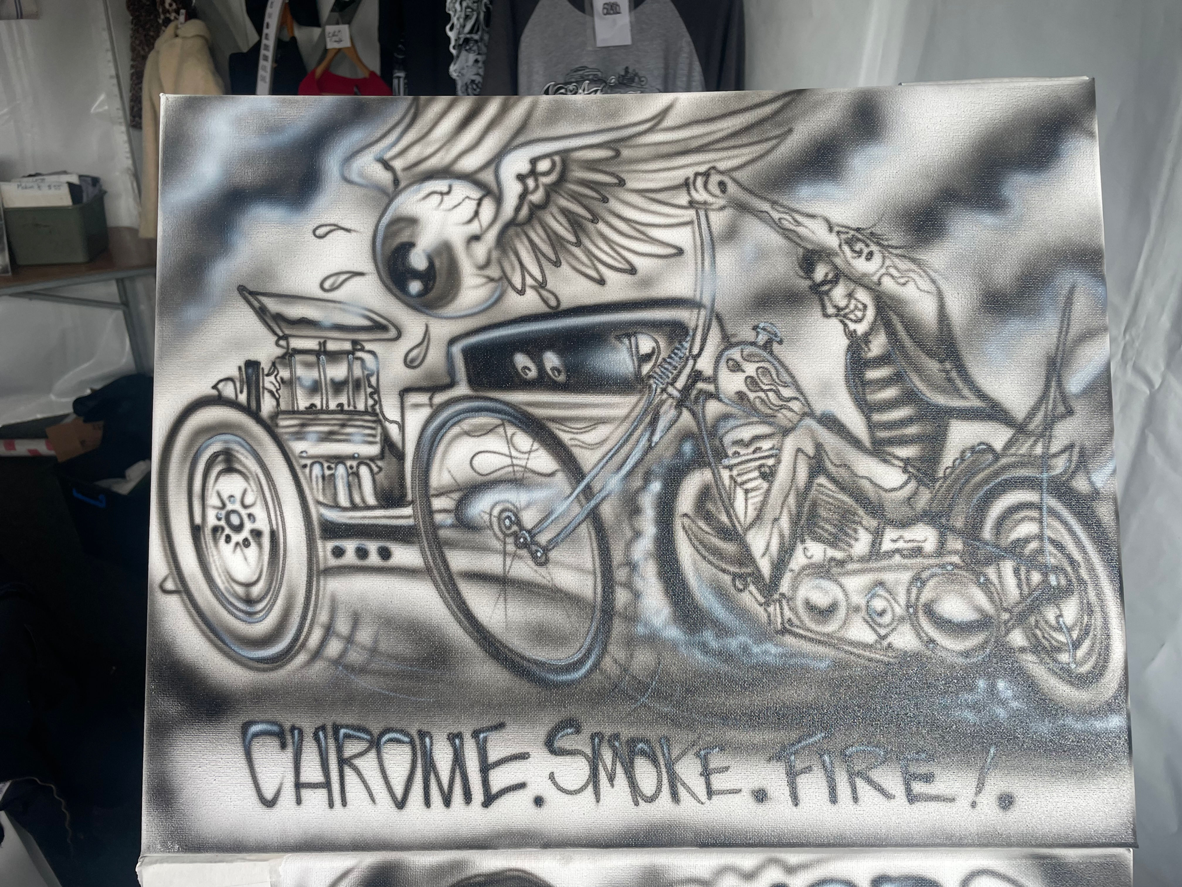 Chrome Skull Fire