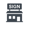 Icon showing business signs