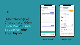 Buổi training về ứng dụng di động (app) Luca Pro và Luca Education cho Phụ Huynh