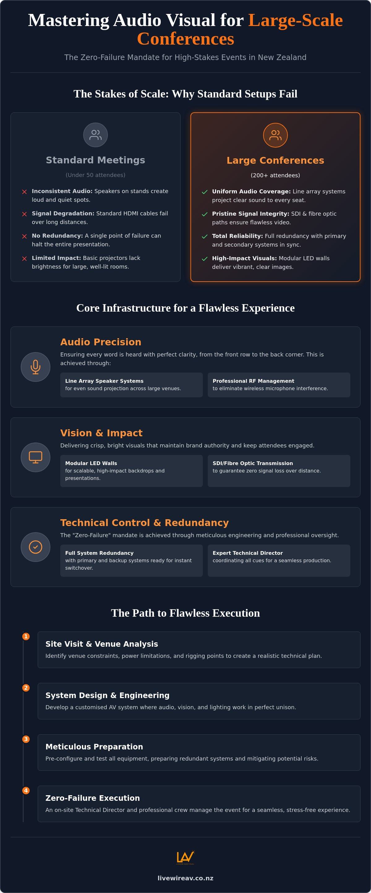 Audio visual for large conferences