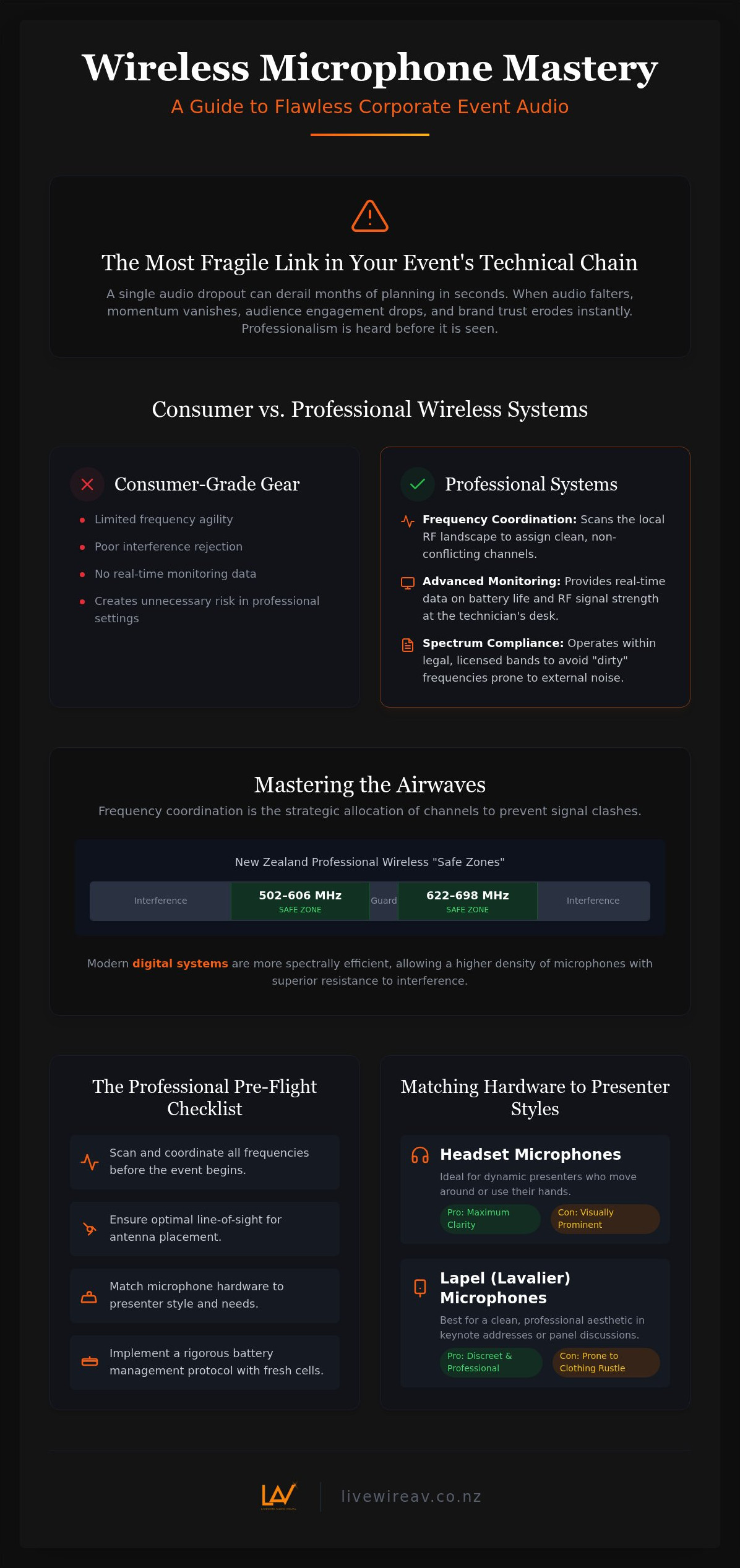 Wireless microphone best practices for conferences