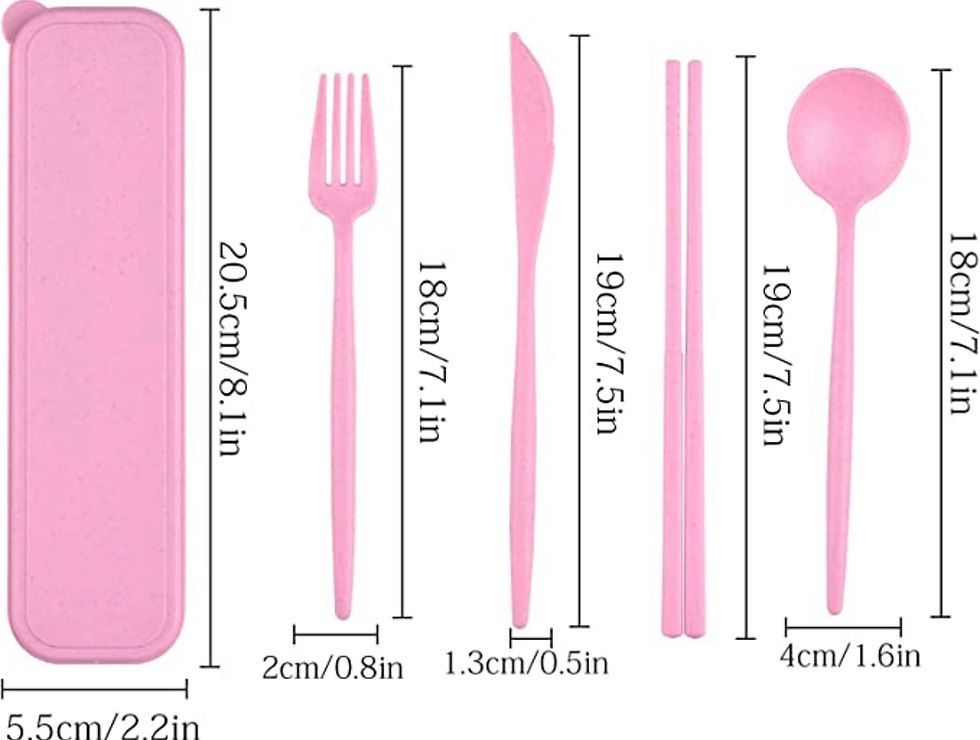 Miniatura: Eco-Friendly Wheat Straw Cutlery Kit