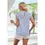 Thumbnail: Summer- Hollow Out Ruffle Trim Color Block Loose Solid Top