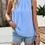 Thumbnail: Summer Elegant Solid Sleeveless Top- Blue or Green 