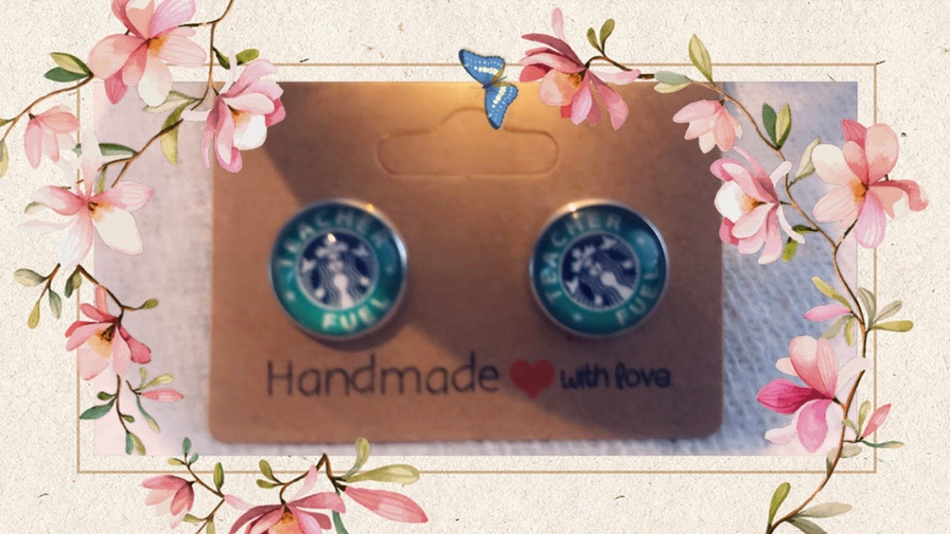 Teacher Starbucks Fuel Earrings