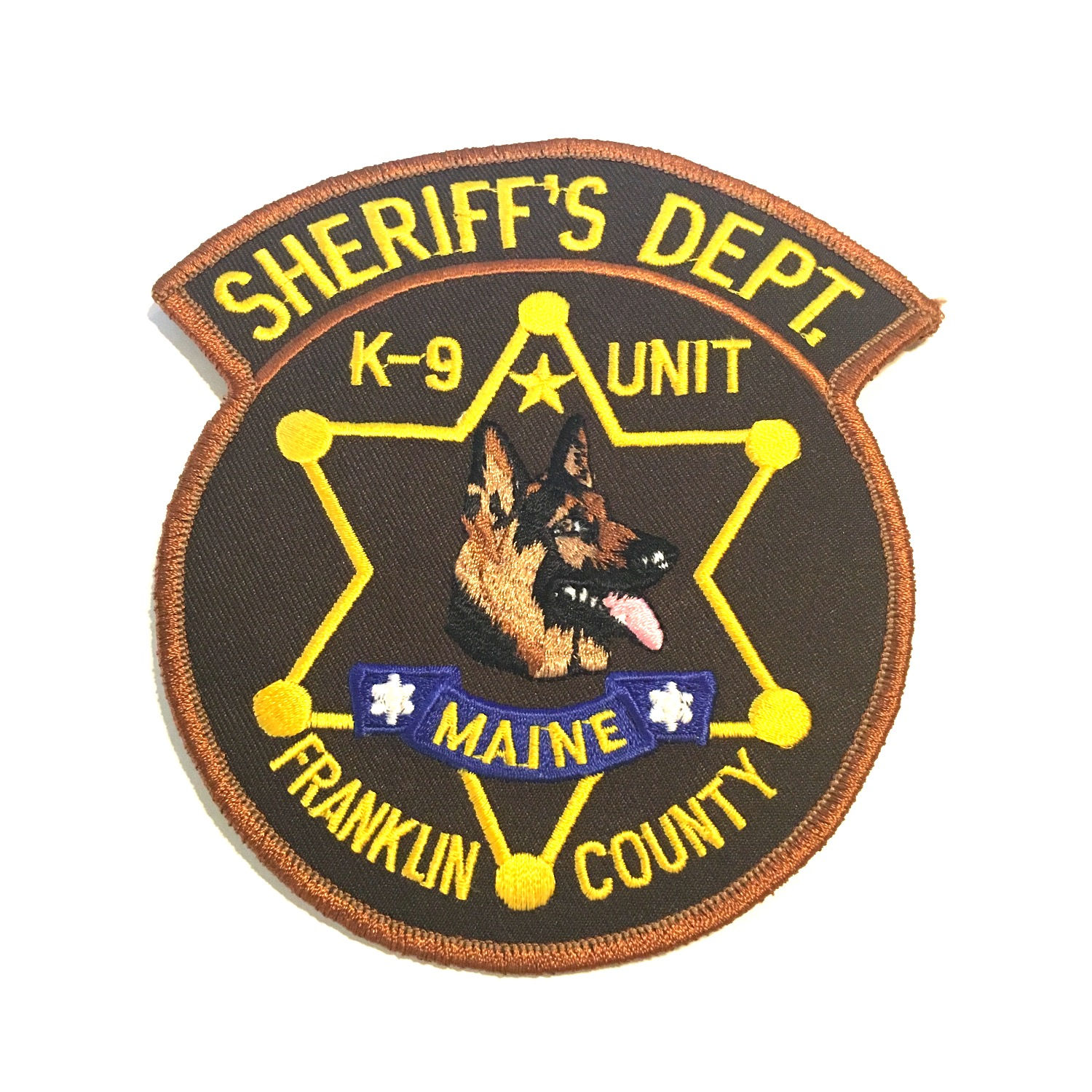 FRANKLIN COUNTY SHERIFF MAINE POLICE K-9 UNIT PATCH