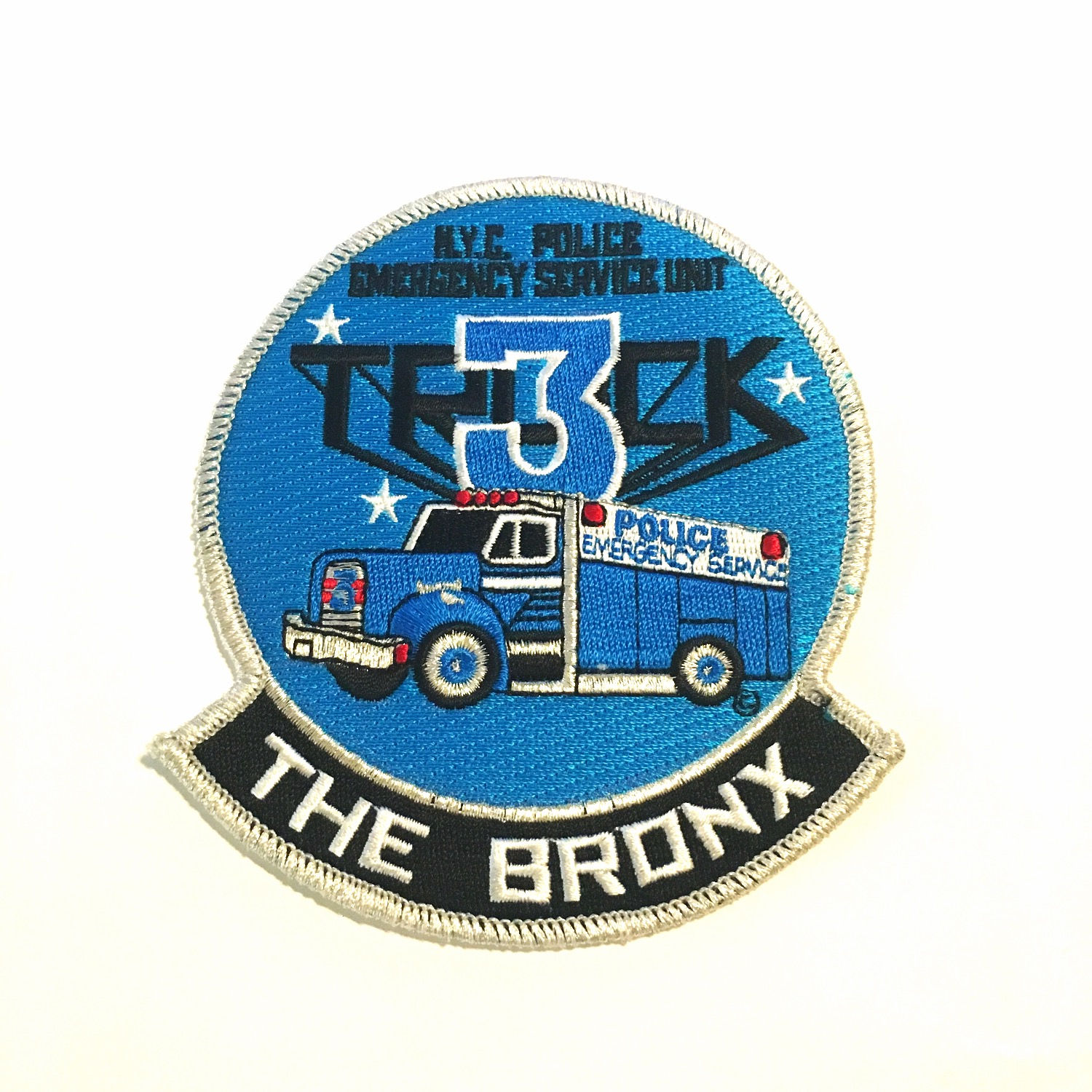 SOUTH BRONX NEW YORK POLICE EMERGENCY SERVICES TRUCK 3 POLICE PATCH