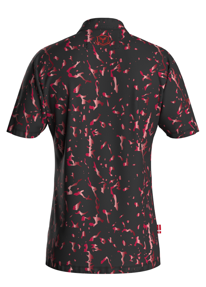 Miniatura: Marmol black rubí red polo de golf para hombre