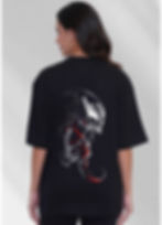 Thumbnail: VENOM Black oversize t-shirt for men and women
