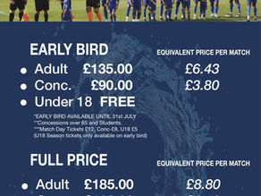 2024/25 Season Tickets on sale now!