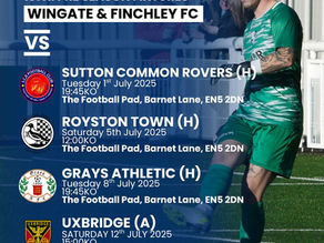 2025/26 Pre-season schedule confirmed