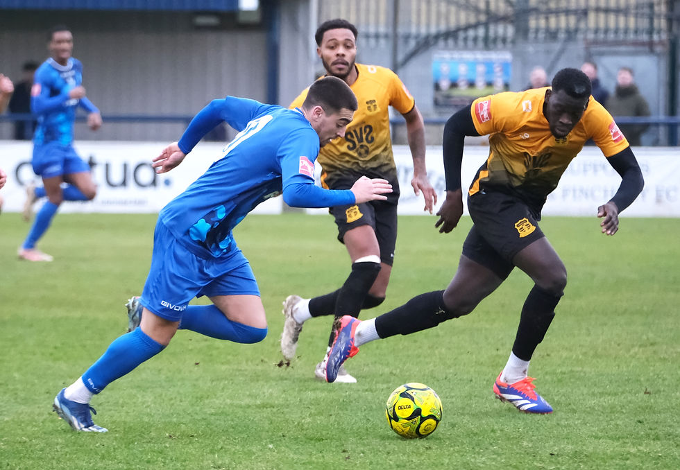 Cain Keller on the attack vs Cheshunt H 24/25