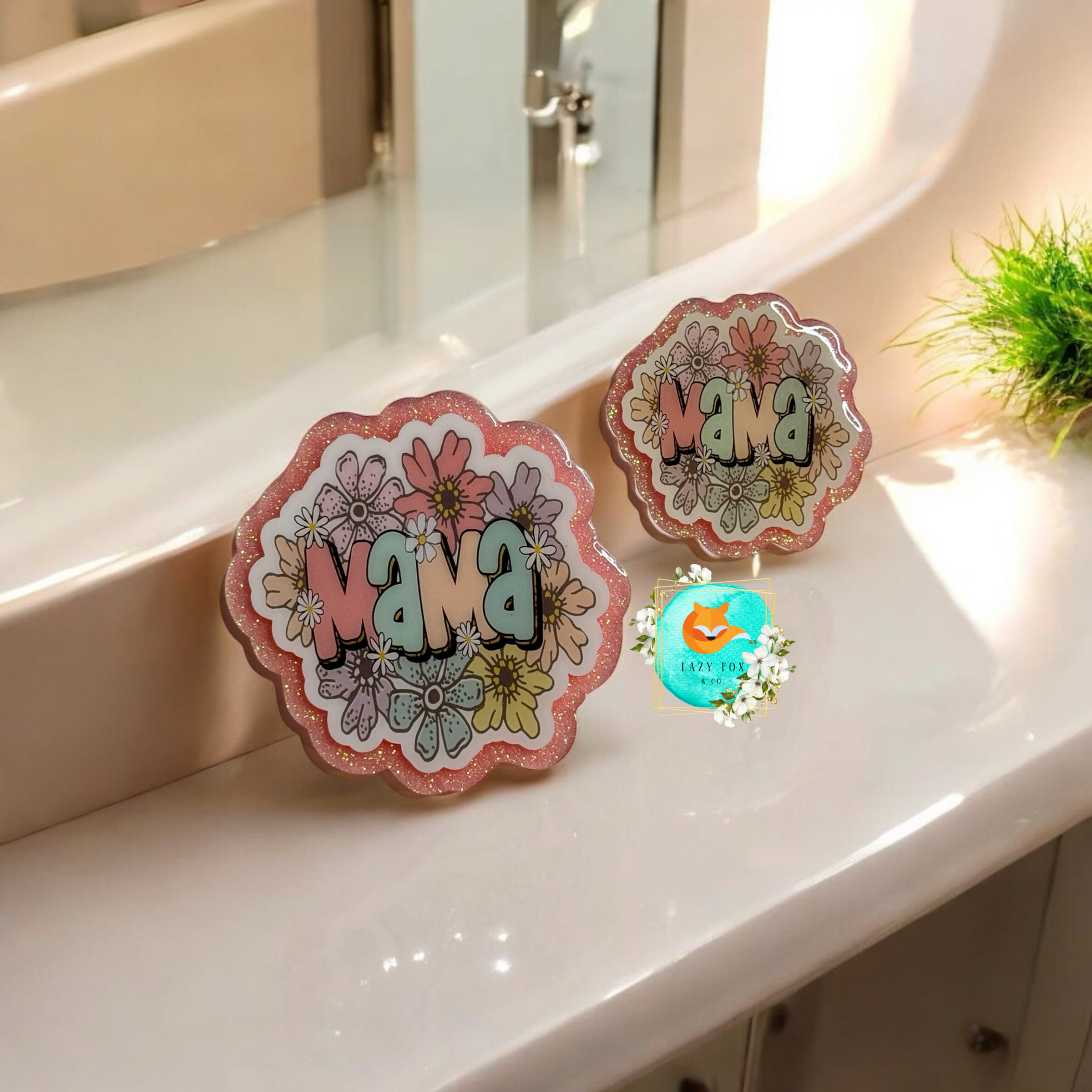 Floral Mama Badge Topper (Interchangeable)