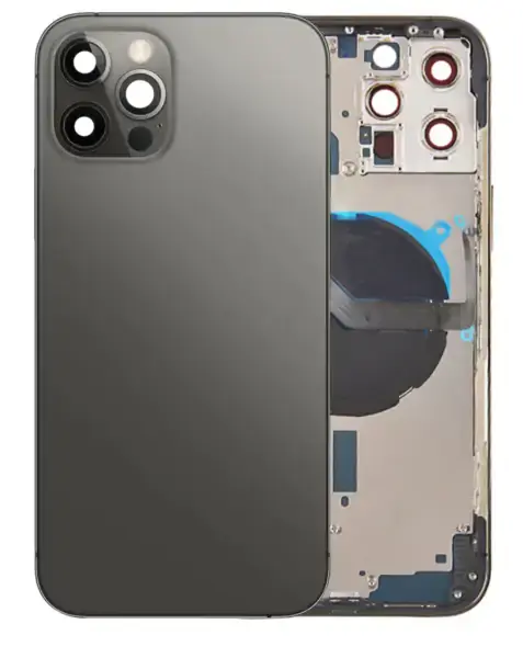 iPhone 12 Pro Max Back Housing Frame w/Small Components Pre-Installed (NO LOGO)