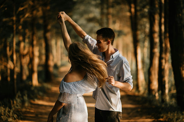 Athens, GA couple dancing in woods SpringHaus Farm Wedding Venue