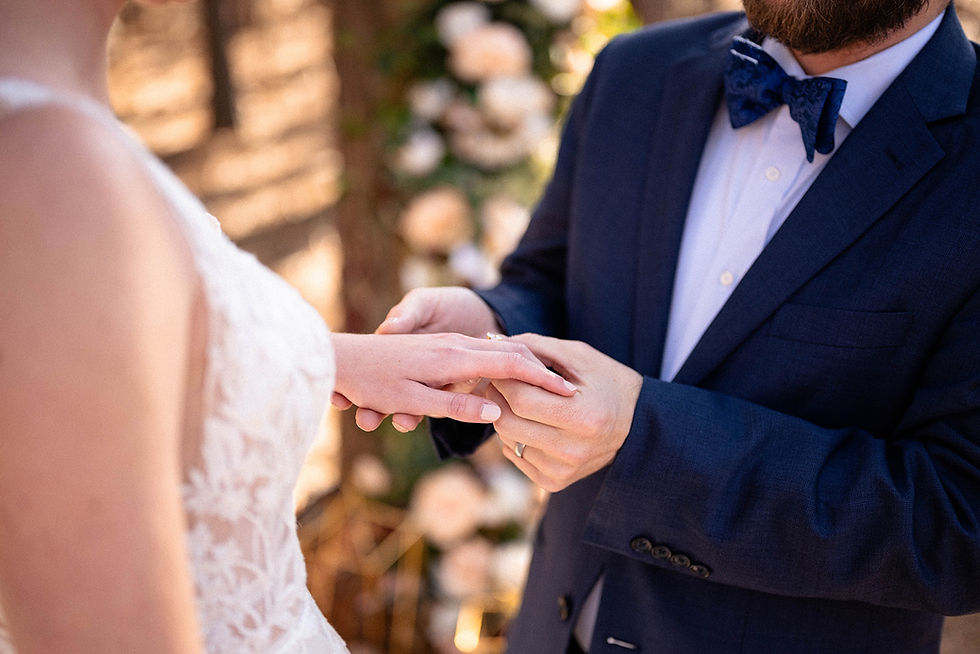 Exchanging vows at SpringHaus Farm