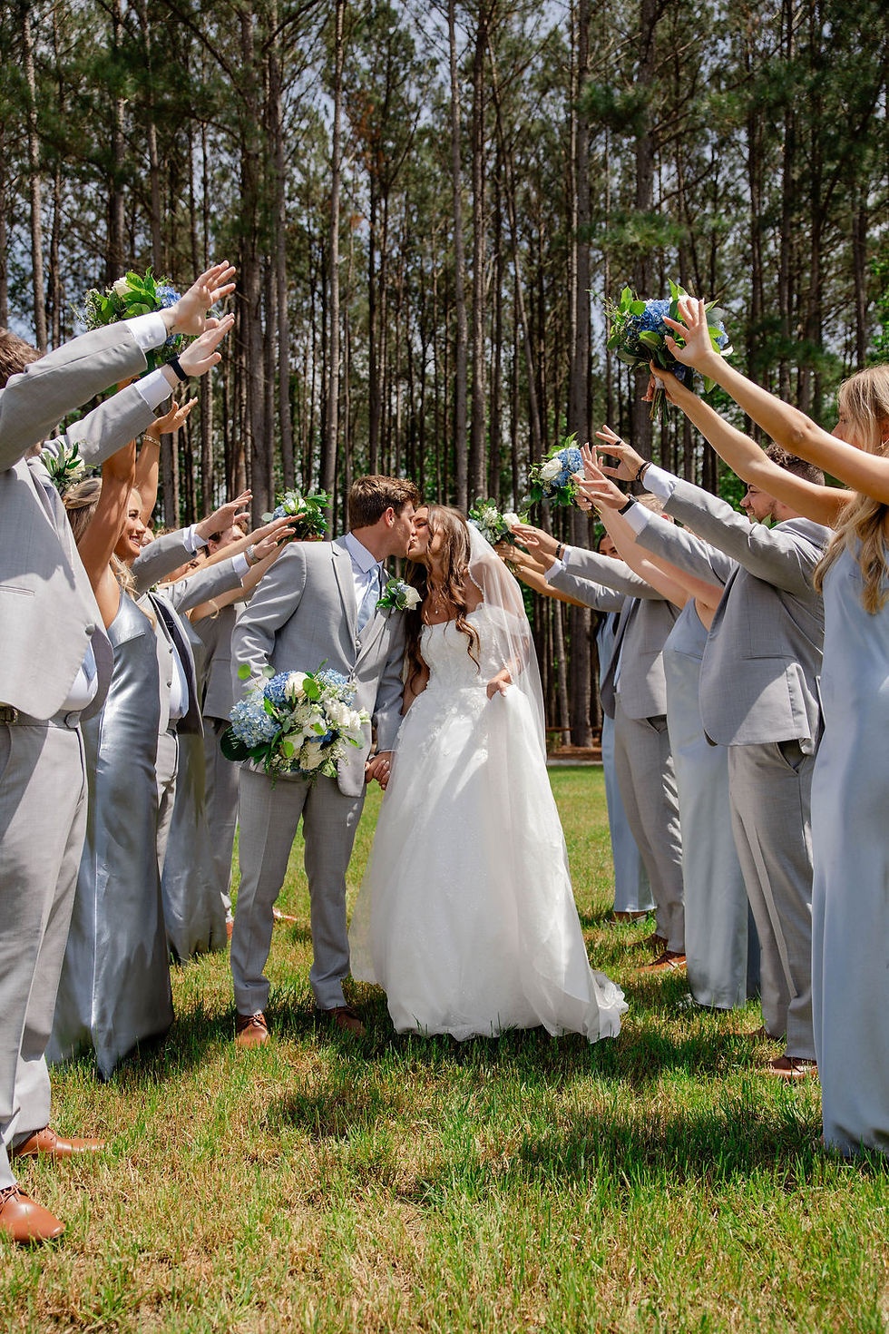SpringHaus Farm Athens, GA couple and bridal party