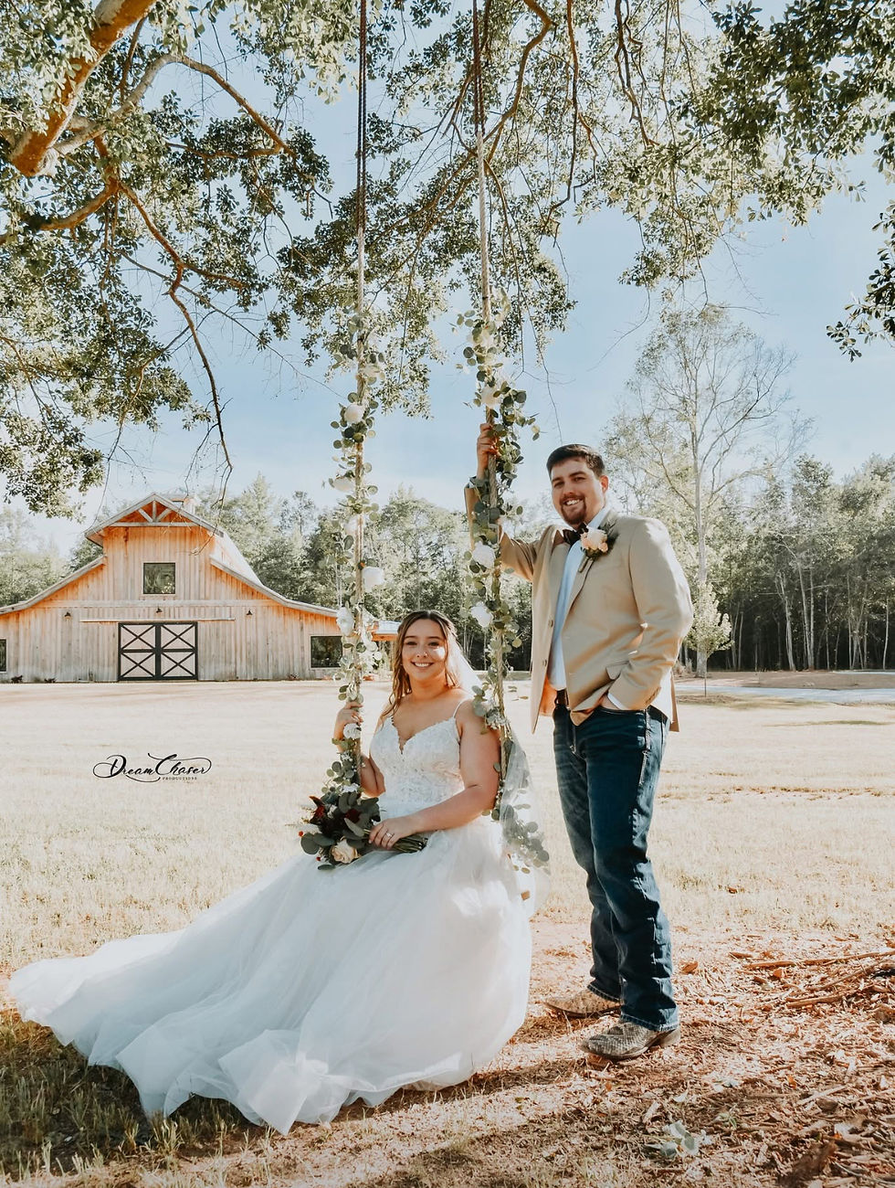 Wedding venue Athens Georgia couple on swing