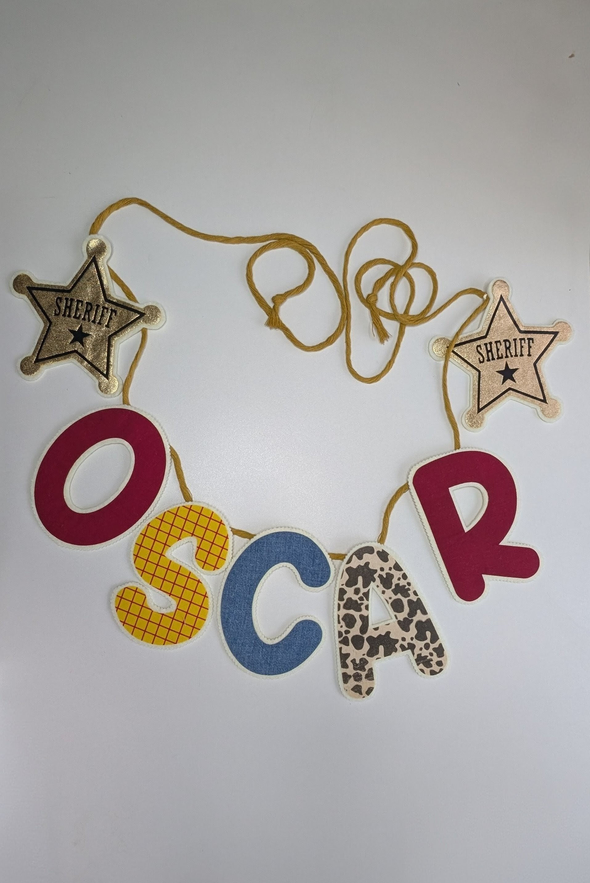 Toy Story Themed/Woody Style Letter Bunting